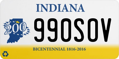 IN license plate 990SOV