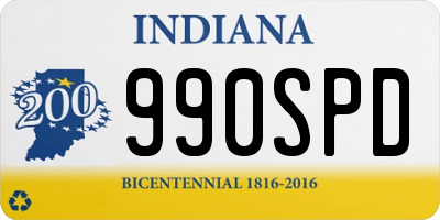 IN license plate 990SPD