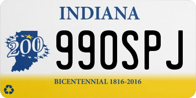 IN license plate 990SPJ