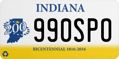 IN license plate 990SPO