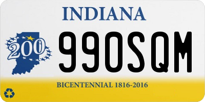 IN license plate 990SQM