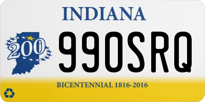 IN license plate 990SRQ