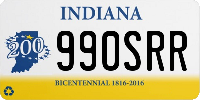 IN license plate 990SRR