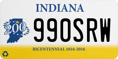 IN license plate 990SRW