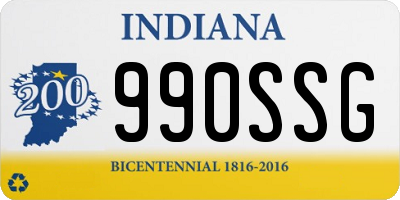 IN license plate 990SSG