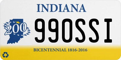 IN license plate 990SSI