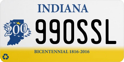 IN license plate 990SSL