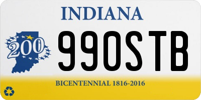 IN license plate 990STB