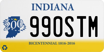 IN license plate 990STM