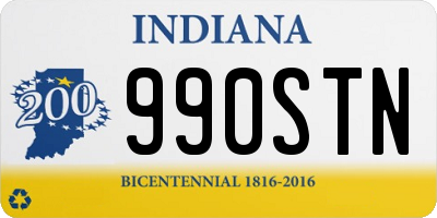 IN license plate 990STN