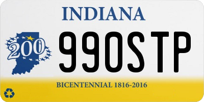 IN license plate 990STP