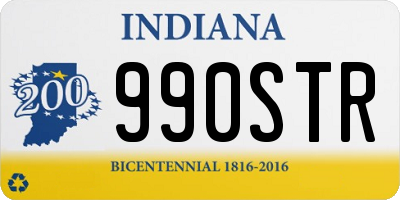 IN license plate 990STR