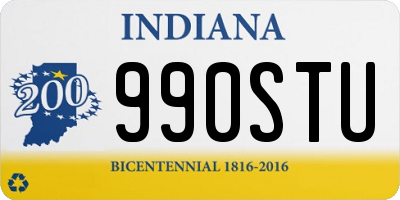 IN license plate 990STU