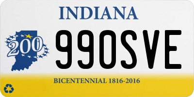 IN license plate 990SVE