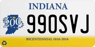 IN license plate 990SVJ