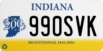 IN license plate 990SVK