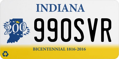 IN license plate 990SVR