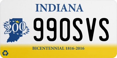 IN license plate 990SVS