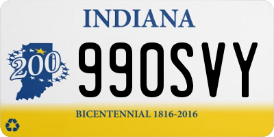 IN license plate 990SVY