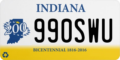 IN license plate 990SWU