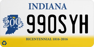 IN license plate 990SYH