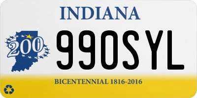 IN license plate 990SYL