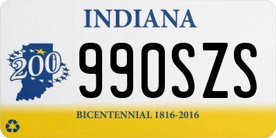 IN license plate 990SZS