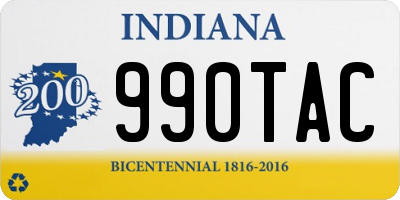 IN license plate 990TAC