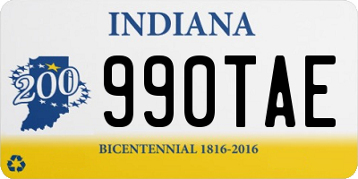 IN license plate 990TAE