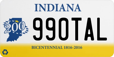 IN license plate 990TAL