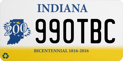 IN license plate 990TBC