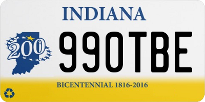 IN license plate 990TBE