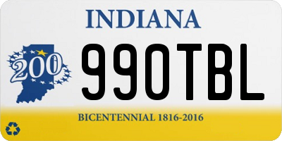 IN license plate 990TBL