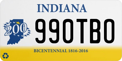 IN license plate 990TBO