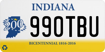 IN license plate 990TBU