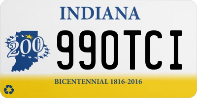 IN license plate 990TCI