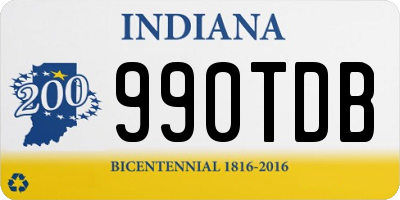 IN license plate 990TDB