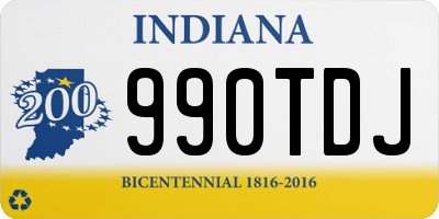 IN license plate 990TDJ