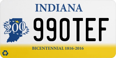 IN license plate 990TEF