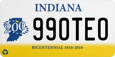 IN license plate 990TEO