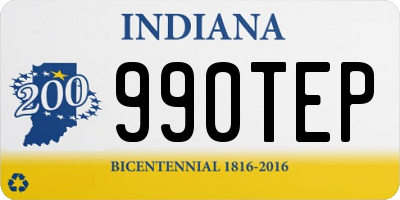 IN license plate 990TEP