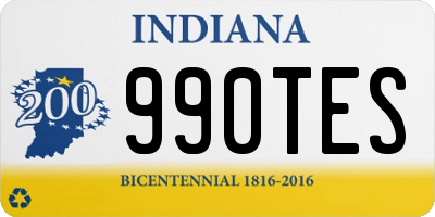 IN license plate 990TES