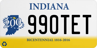 IN license plate 990TET