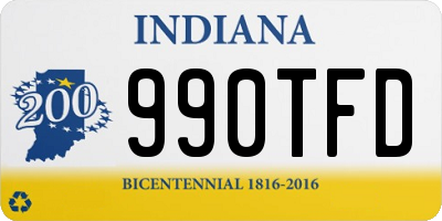 IN license plate 990TFD