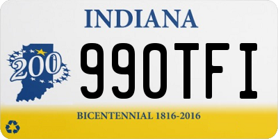 IN license plate 990TFI