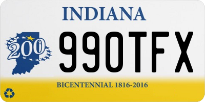 IN license plate 990TFX