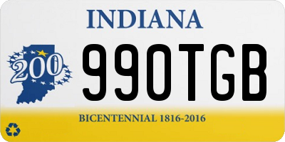 IN license plate 990TGB