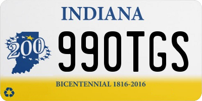 IN license plate 990TGS