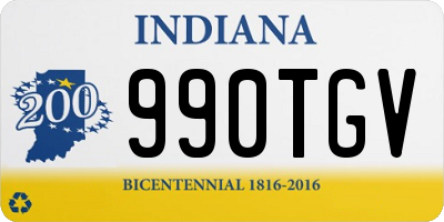 IN license plate 990TGV