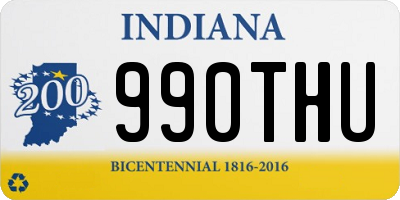 IN license plate 990THU